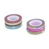 FRCOLOR 14 Rouleaux Décorations DOngles Pour Nail Art Ruban Adhésif En Métal Vernis À Ongles Autocollants Nail Tape Nail Art