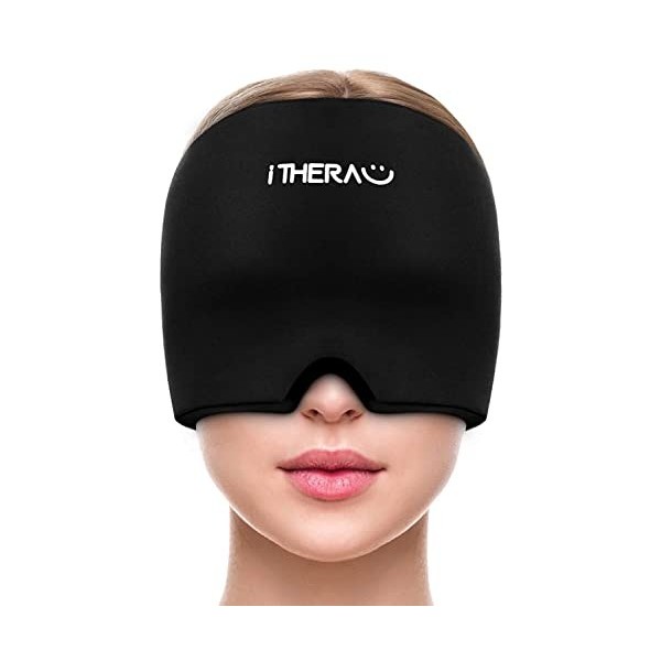 I-THERA-U Bonnet Migraine Relief Cap - Réutilisable Masque Migraine Froid Bonnet anti Migraine Mask Masque anti Migraine les 