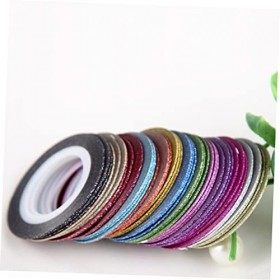 FOMIYES 52 Rouleaux Ruban Décoratif Nail Art Autocollants Autocollants Pour Ongles Ligne De Bande DArt DOngle Nail DIY Tape