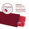 NEWGO Lot de 2 packs de gel post-partum réutilisables pour compresses froides et chaudes avec 4 manchons lavables, soulagent 