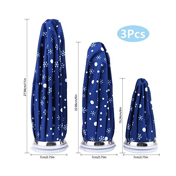 Poche de Glace Cheville Genou, 3 PCS Sac de Glace Réutilisable Blessé [15Cm, 23Cm, 28Cm], Pain de Glace Anti-Douleur pour le 