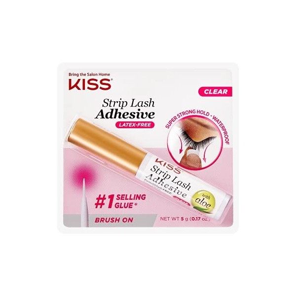 Kiss Products Ever Ez Strip Eyelash Adhesive, Clear, 0.1 Pounds by Kiss Products