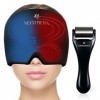 Masque Migraine & Rouleau de Massage - Kit Anti Migraine et Mal de Tête - Bonnet Anti Migraine en Gel Froid ou Chaud & Ice Ro