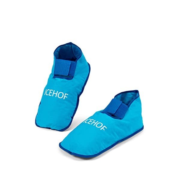 ICEHOF Chaussettes rafraîchissantes 1 paire Tissu doux - Chaussures de refroidissement avec gel thérapie pieds froide pour 