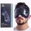 Medcosa Masque à gel froid pour les yeux, pour soulagement et apaisement des douleurs, des yeux fatigués et gonflés et des mi