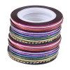 FRCOLOR 90 Rouleaux Ruban Décoratif Nail Art Bande De Rayage Manucure Bande De Rayage Bande De Rayage Ligne Autocollants Pour