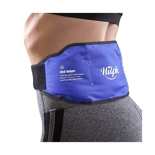 Hilph®Poche de Glace Anti Douleur Compresse Réutilisable Chaude ou Froide, Sac de Gel Thérapeutique avec Sangle Pour Dos, Han