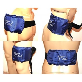 2 Poches De Gel Chaud Froid Avec Ceintures De Maintien - 350g - 24x12cm - Enveloppe Robuste En Nylon