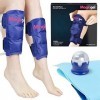 Magic Gel Pack de Glace pour Tibia - Soulagement de la Douleur de Périostite Tibiale - Poche de Glace Avec Bandes dEtirement