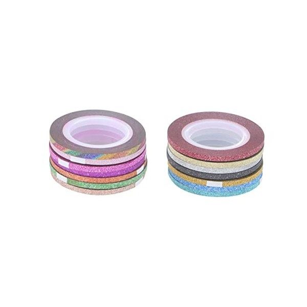 Beaupretty 14 Rouleaux Or Ruban Adhésif Nail Art Bande Adhésif Autocollants Nail Tape Nail Striping Tape Nail Art Pochoirs Na