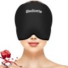 Bsdonte Masque Migraine - Extensible Bonnet Migraine Froid, RéUtilisable Bonnet Anti Migraine, Compresse Chaud Froid Poche De