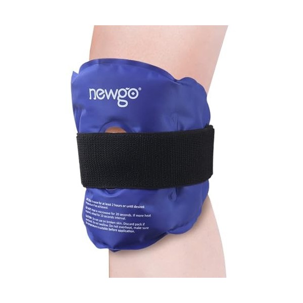 NEWGO Pack de glace pour le genou Pack de glace en gel chaud et froid réutilisable pour la chirurgie de remplacement du genou