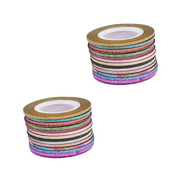 Beaupretty 14 Rouleaux Or Ruban Adhésif Nail Art Bande Adhésif Autocollants Nail Tape Nail Striping Tape Nail Art Pochoirs Na