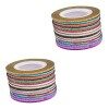 Beaupretty 14 Rouleaux Or Ruban Adhésif Nail Art Bande Adhésif Autocollants Nail Tape Nail Striping Tape Nail Art Pochoirs Na