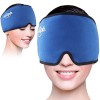 Hilph Bonnet Anti Migraine Froid Poche de Glace en Gel Bandeau, Soulage les Maux de Tête Migraine, Masque Migraine Relief Cap