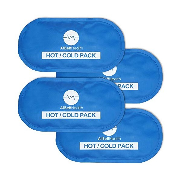 Lot de 4 packs de glace réutilisables pour les blessures - Compresses froides - Poche de glace en gel pour les blessures - 26