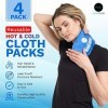 Lot de 4 packs de glace réutilisables pour les blessures - Compresses froides - Poche de glace en gel pour les blessures - 26