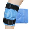 REVIX Pack de glace pour soulager la douleur au genou, réutilisable pour les blessures aux jambes, les gonflements, thérapie 