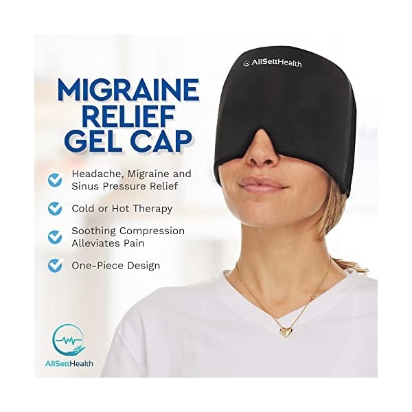 Bandeau anti-migraine pour soulager les migraines | Chapeau anti-maux de tête et migraine | Thérapie chaude et froide pour le