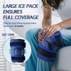 Lot de 1 poche de glace XXL enveloppant lensemble du genou après une chirurgie, poche de glace en gel réutilisable pour bles