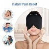 Chenove Migraine Ice Bandeau de tête en gel pour soulager les maux de tête, confortable et extensible pour migraines avec com