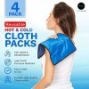 Lot de 4 packs de glace chaude et froide réutilisables XXL pour blessures | Compresse froide, poche de glace, compresses de g