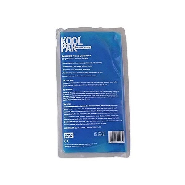 Paquet de compresse Koolpak chaud et froid réutilisable 16 x 28 cm