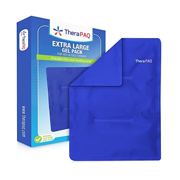 TheraPAQ Poche Grande Taille de Gel Thérapie Thermique Chaud/Froid | PackGlace Réutilisable pour Hanches, Épaules, Dos, Membr