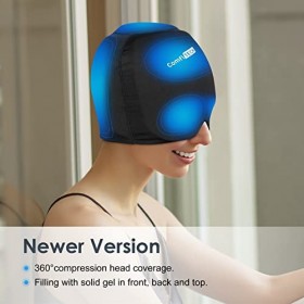 Comfitech Bandeau anti-migraine avec couverture supérieure pour soulager les maux de tête pour tension crânienne, thérapie pa