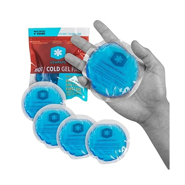 IceWraps Packs de Gel froid chaud réutilisable aucun appui de chiffon - ne Set de 5 micro-ondables Packs chauds ou glace comp