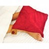 Hot Cherry Coussin carré pour puits - rouge ultra daim, non emballé - Thérapie naturelle humide par la chaleur ou le froid 