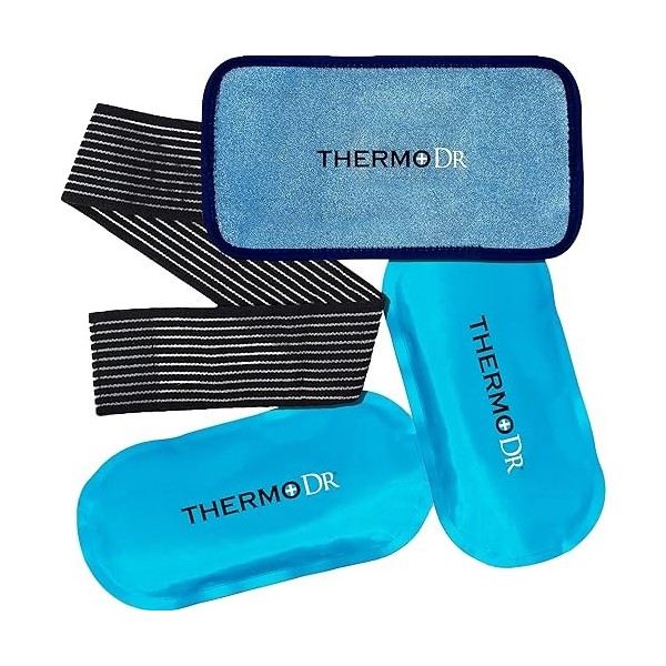 ThermoDR- Packs de glace doubles pour blessures x2 | Pack de glace chaud ou froid | Packs réutilisables pour le soulagement