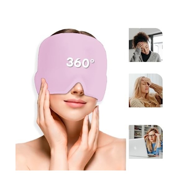 Migraine Bonnet en gel froid pour maux de tête: soulagement instantané, bonnet chaud et froid pour maux de tête, technologie 