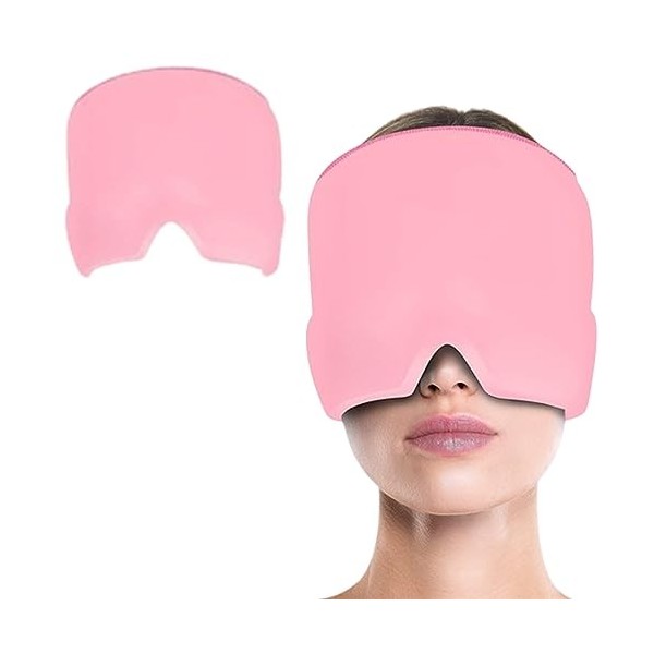 ZKSXOA Chapeau Migraine, 180° Bonnet Migraine Relief Cap En Gel, Réutilisable Masque Migraine Et Céphalées, Chapeau De Soulag