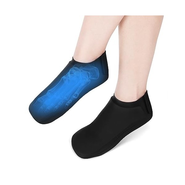 Enveloppement de glace pour les blessures, chaussettes de glace pour femmes et hommes, chaussettes de thérapie chaude et froi