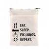 Cadeau pour thérapeute respiratoire - Eat Sleep Fix Lungs Repeat Book Sleeve - Thérapie respiratoire - Cadeaux RT - Cadeaux p