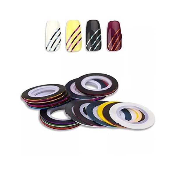 CurCKuad Nail Art Striping Decals, Nail Striping Tape Art Art Striping Scording Ligne de ongle Autocollant DIY Decoration de 