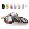 Nail Sticker Rolls Striping Tape Line Nail Art Conseils Décoration Sticker Accessoires de Manucure 30Pcs Couleur Aléatoire Pr