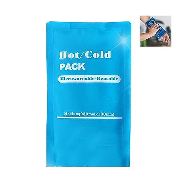 Poche de Glace Réutilisables,Compresses Froides Chaudes,Chaud Froid Poche de Gel,Coussin de Gel pour Chaud et Froid,Poche de 