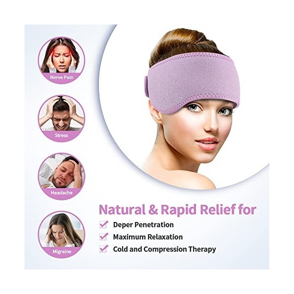 NEWGO Coussin rafraîchissant en gel pour migraines, migraines, migraines, compresses chaudes, migraines, migraines, 1 pièce