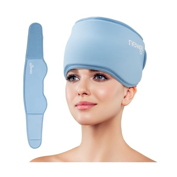 ONLYCARE Migraine Cap Bonnet, Poche de glace en gel, Masque de glace anti  migrai