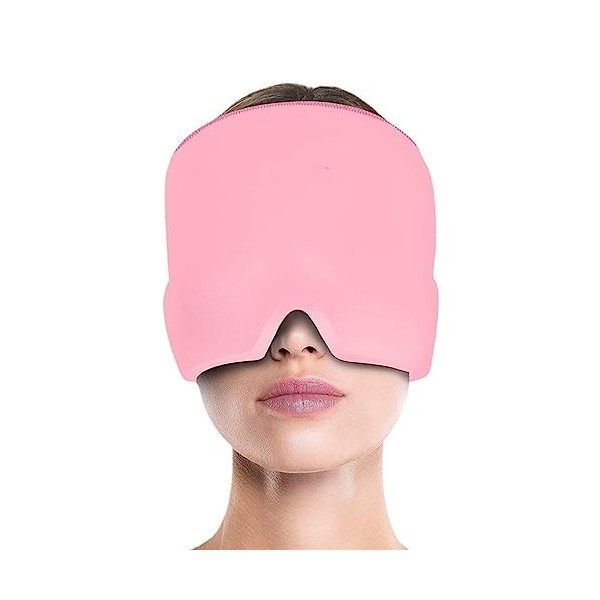 VOANZO Bonnet Anti-migraine réutilisable en Gel glacé à Une Face pour tête Chaude pour maux de tête de Tension, Pression des 