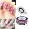 minkissy 42Pcs 32 Ktape Nail Tape Stickers For Nails DIY Nail Tip Sticker Nail Striping Tape Line Nail Art Decoration Sticker