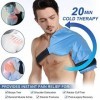 REVIX XL Pack de glace pour épaules en gel pour manchettes de rotateurs, blessures, bursites et gonflements, thérapie à froid