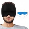 Zosudull Masque de migraine, bonnet de migraine, casquette en relief migraine, bonnet extensible, convient pour un tour de tê