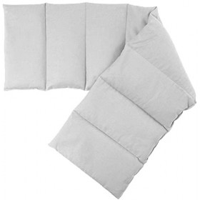 Coussin aux graines de groseille compartimenté en huit 75x20cm - blanc - Coussin bouillotte aux graines - Compresse froide