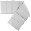 Coussin aux graines de groseille compartimenté en huit 75x20cm - blanc - Coussin bouillotte aux graines - Compresse froide