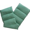 Extra long - Coussin aux graines de groseille compartimenté en huit 75x20cm - Vichy vert et blanc - Coussin bouillotte sèche 