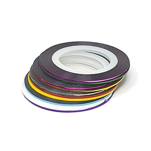 10 x couleurs Nail Art Striping Tape Line Décoration Ongles Nail Sticker