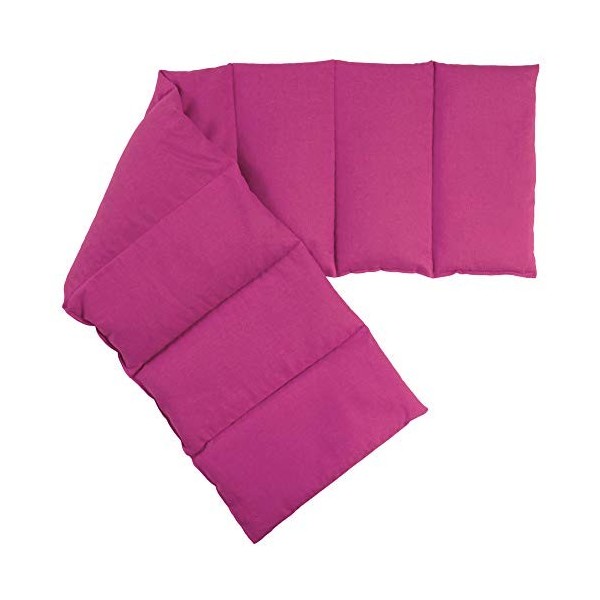 Extra long - Coussin aux graines de groseille compartimenté en huit 75x20cm - fuchsia - Coussin bouillotte sèche - Compresse 